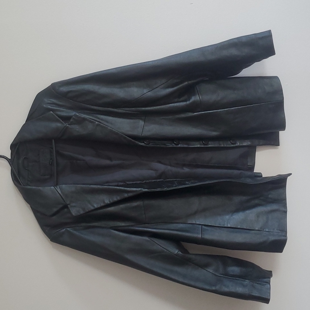 JACLYN SMITH CLASSIC 1X GENUINE BLACK LEATHER JACKET
